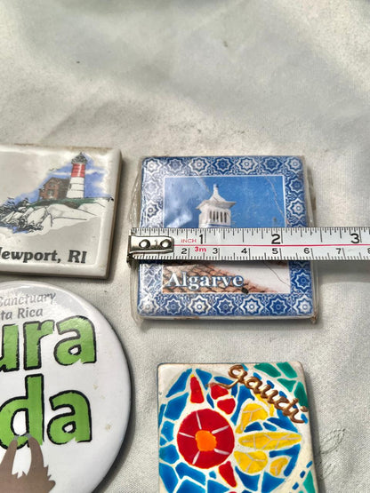 Travel Souvenir Ceramic Magnets Set of 4 Newport Algarve Hawaii