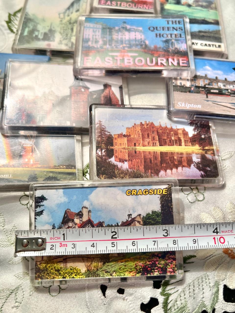 UK Travel Souvenir Fridge Magnets Set of 10 Scenic Designs