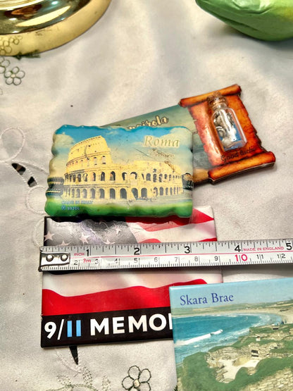 Travel Souvenir Fridge Magnets Set of 4 Roma Fuengirola Skara Brae