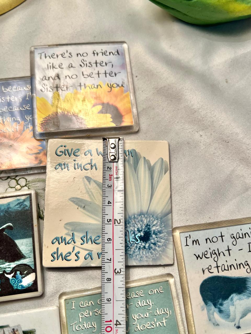 Assorted Quote & Travel Fridge Magnets – Set of 7