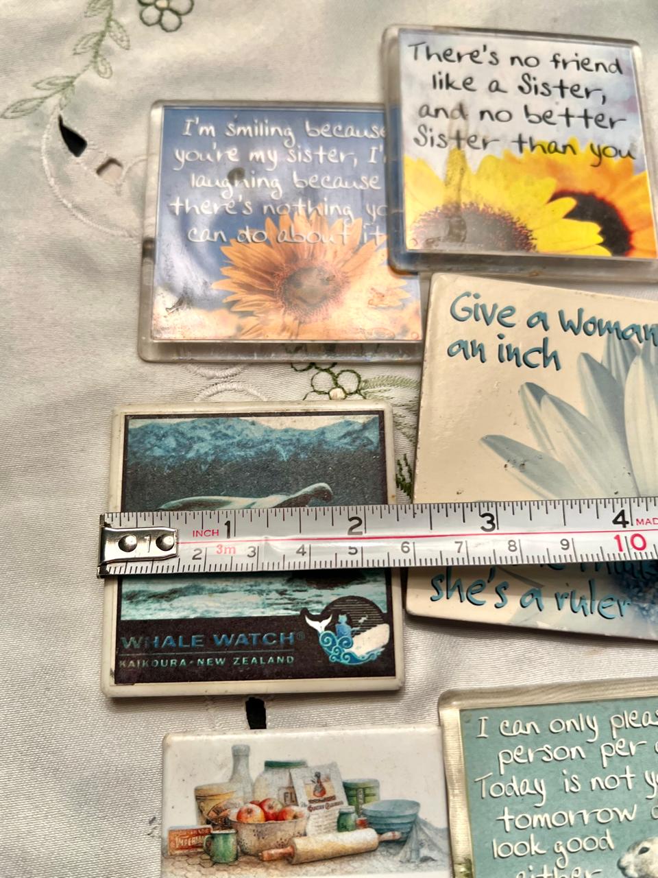 Assorted Quote & Travel Fridge Magnets – Set of 7