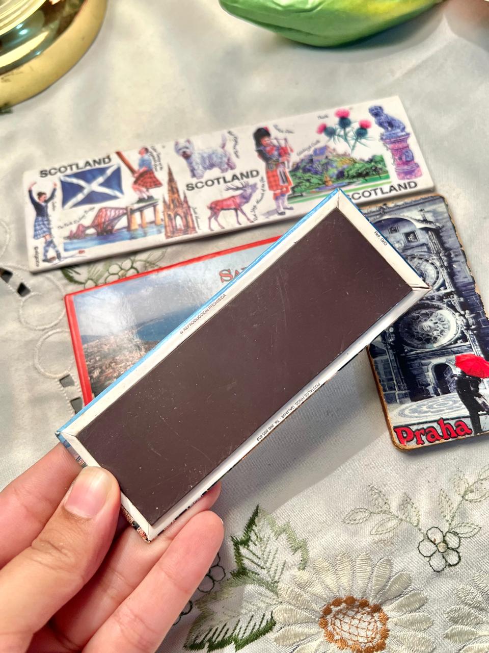 Set of 4 European Travel Souvenir Fridge Magnets
