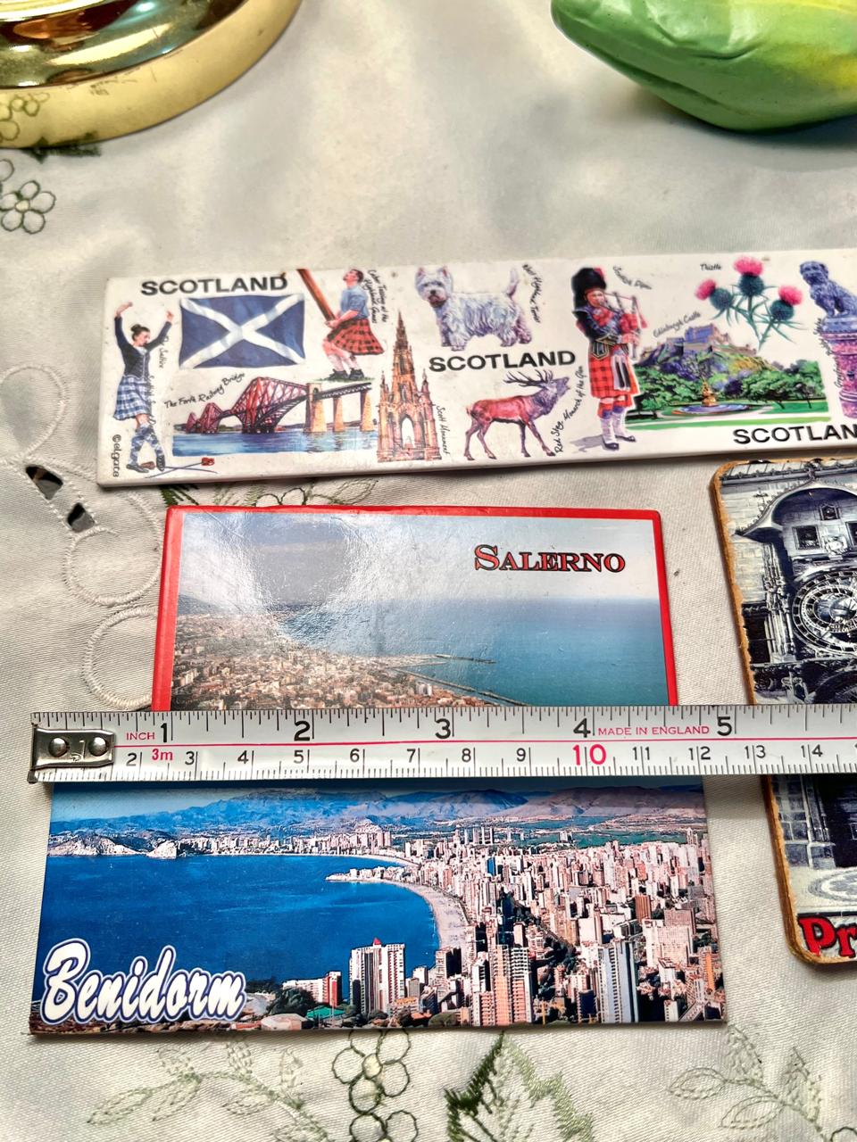 Set of 4 European Travel Souvenir Fridge Magnets