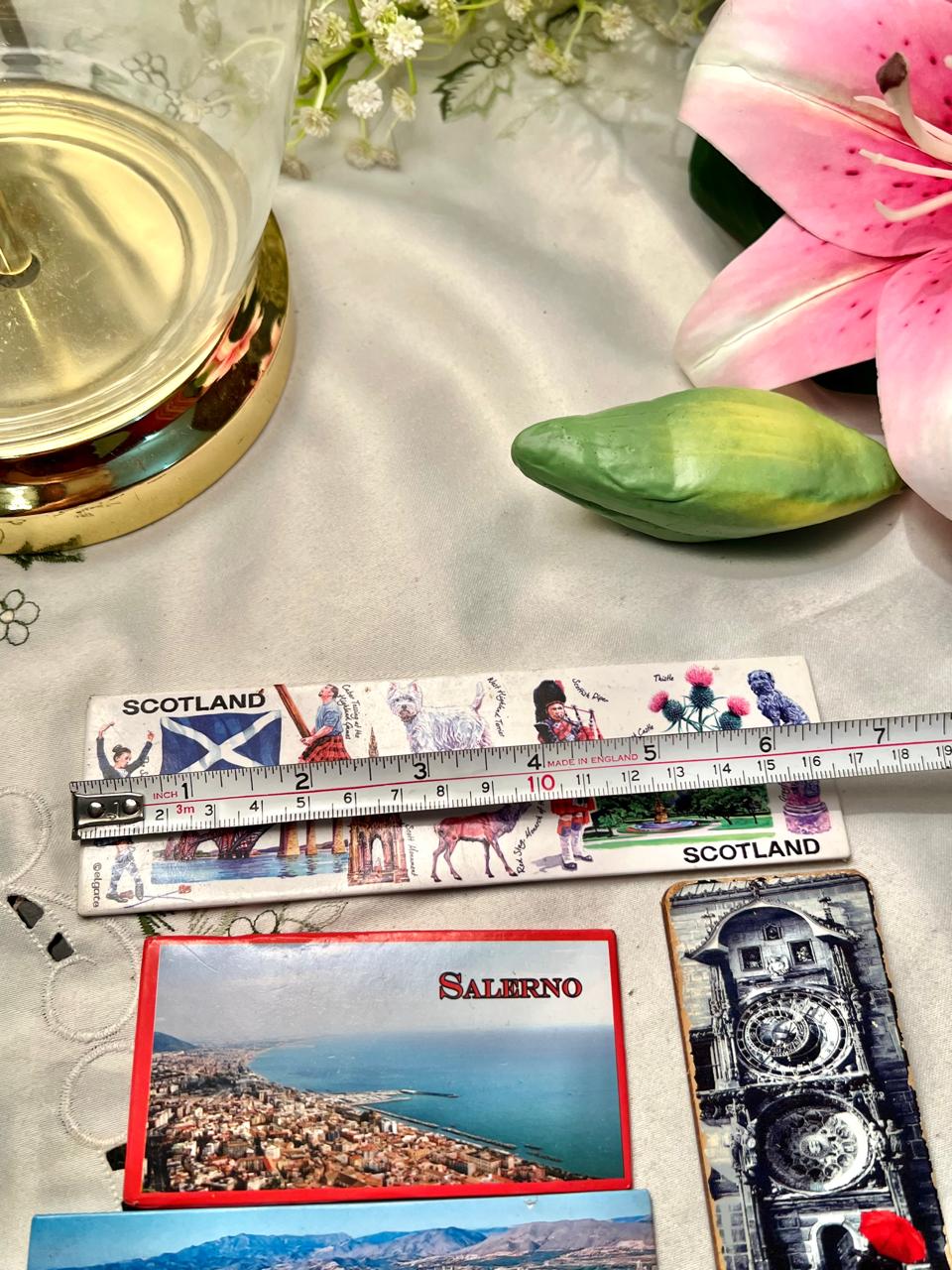 Set of 4 European Travel Souvenir Fridge Magnets