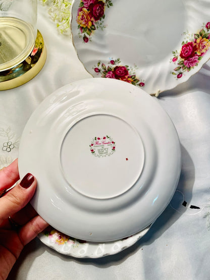 Myott Rose Garden Ironstone Plates England – ( each) , 7.5"