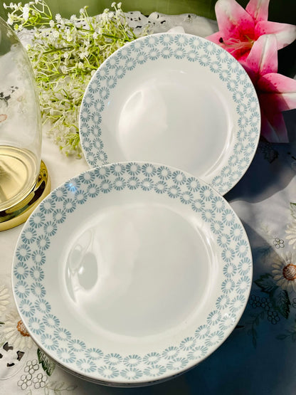 NEXT Blue Geometric Rim Large Pasta Bowl – ( Each) , 9.5"