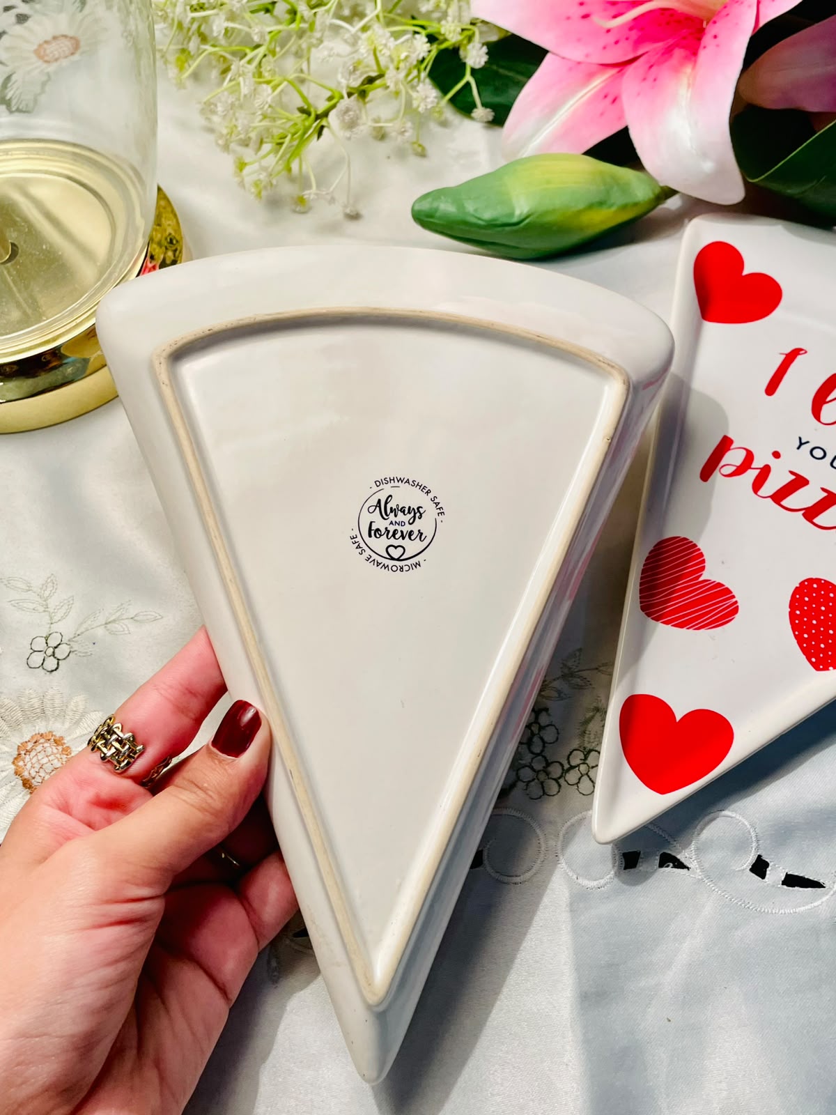 Love at First Bite Pizza Slice Serving Plate – 10" ( Each)