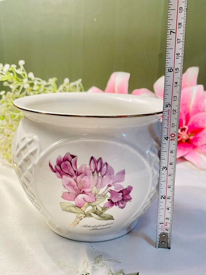 Royal Winton Rhododendron Floral Ceramic Planter – 14cm