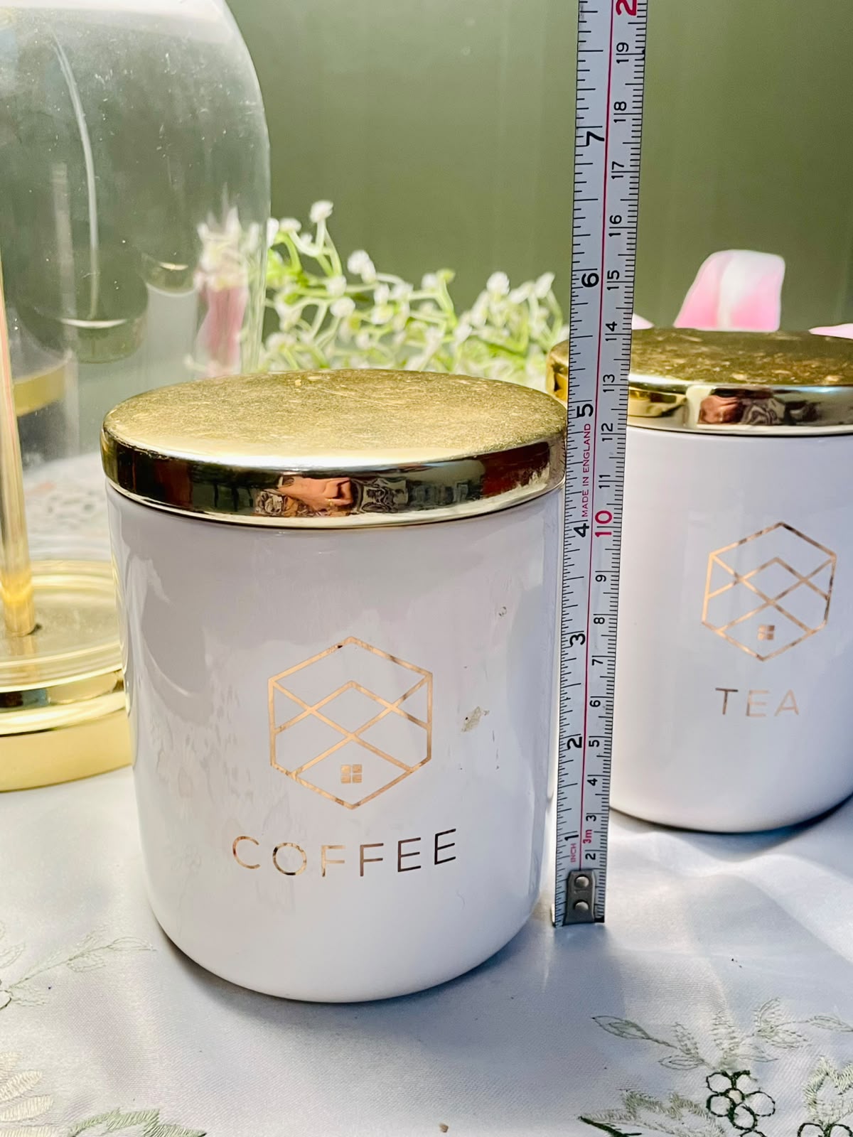 Luxe Home London Tea & Coffee Ceramic Canister Set