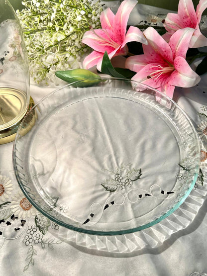 Vintage Pyrex Clear Crystal Large Serving Platter – 12"