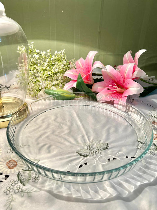 Vintage Pyrex Clear Crystal Large Serving Platter – 12"