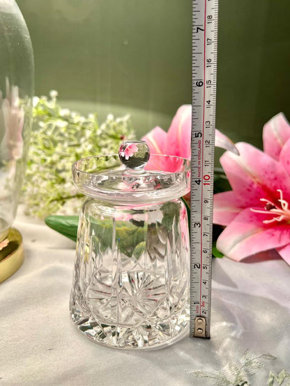 Vintage Cut Crystal Lidded Jar – 4.5"