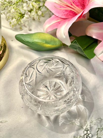 Vintage Cut Crystal Bowl – Approx. 4 in