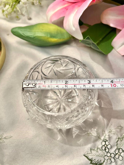 Vintage Cut Crystal Bowl – Approx. 4 in