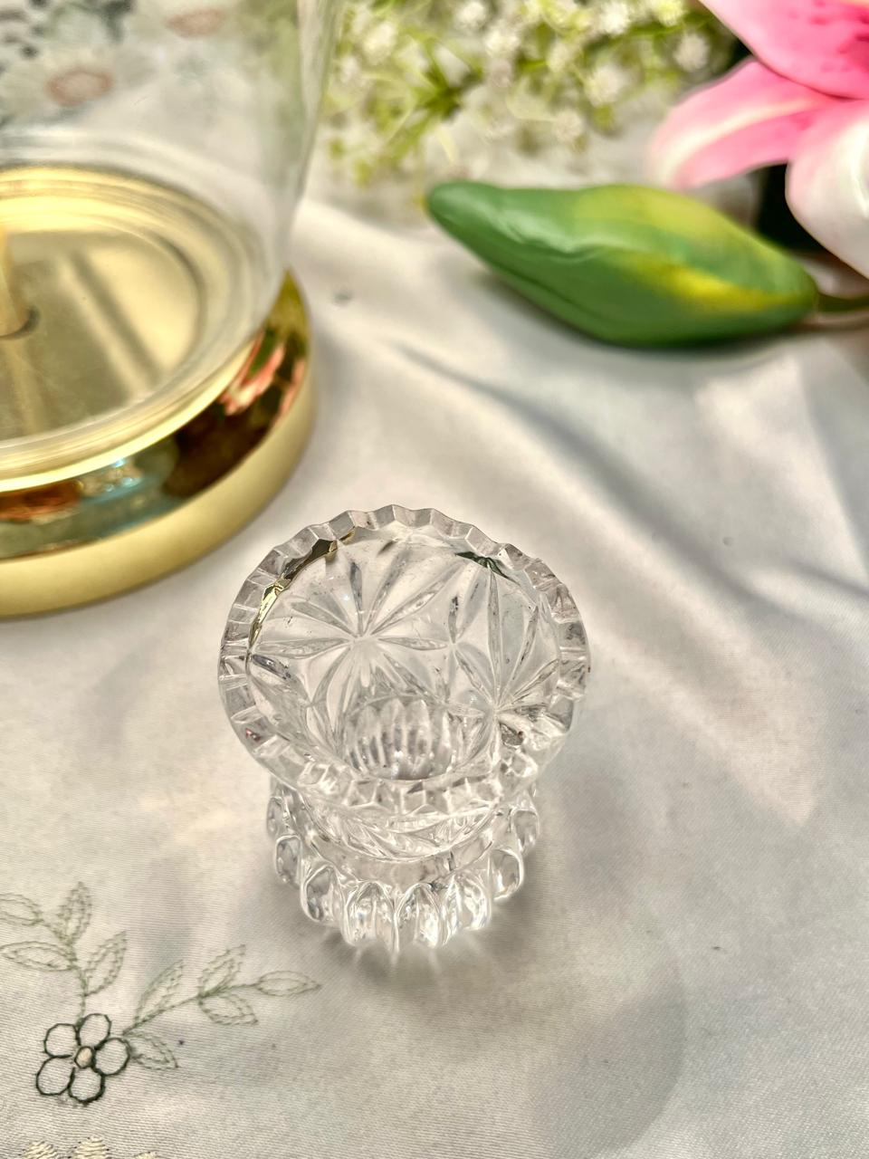 Vintage Mini Cut Crystal Bud Vase – 3 Inch