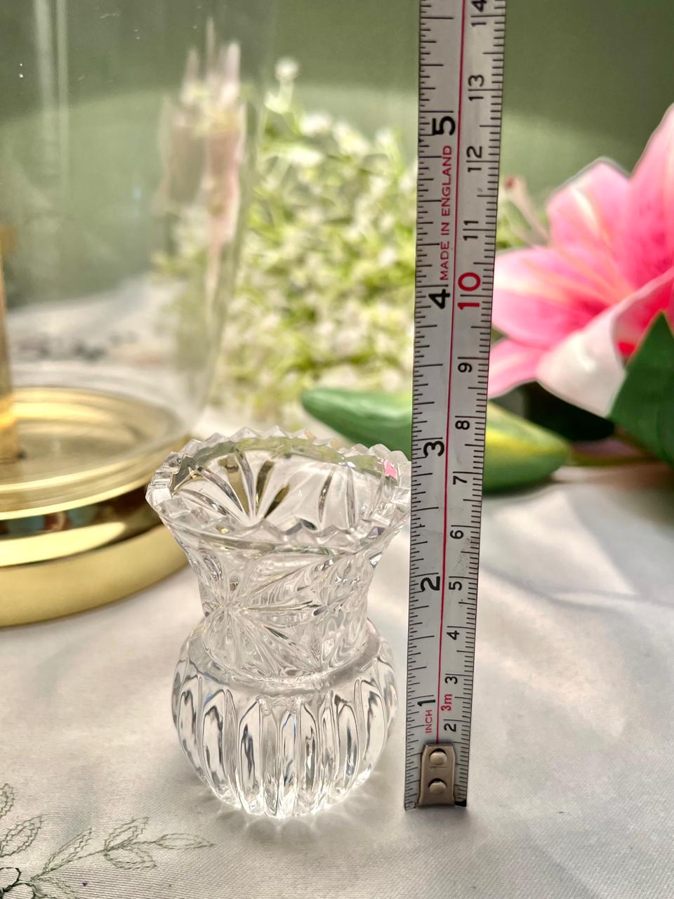 Vintage Mini Cut Crystal Bud Vase – 3 Inch
