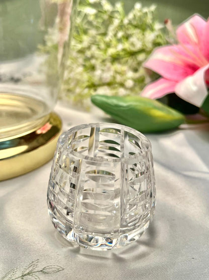 Vintage Cut Crystal Tealight Holder – 2.5 Inch