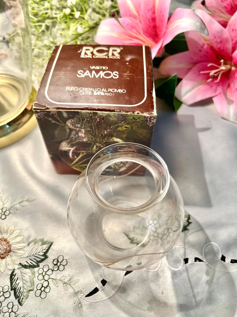 RCR Royal Crystal Rock Samos Lead Crystal Mini Vase – 4 Inch