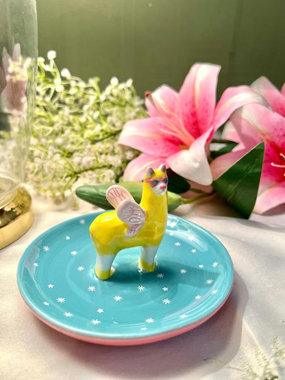 Hand painted Paperchase Ceramic Trinket Dish with Bee Figurine – 5 Inch