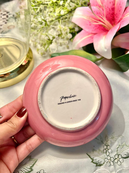 Hand painted Paperchase Ceramic Trinket Dish with Bee Figurine – 5 Inch
