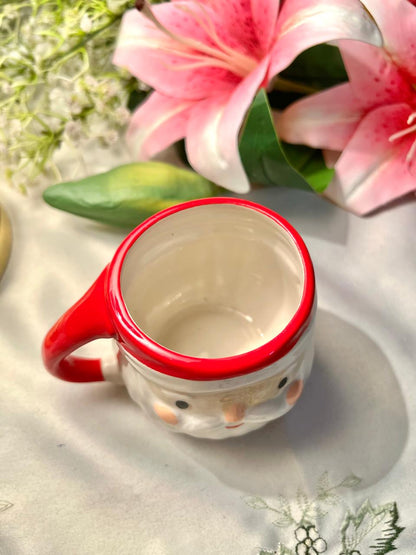 Hand Painting HOME Santa Face Ceramic Mug Red & White Approx. 9cm