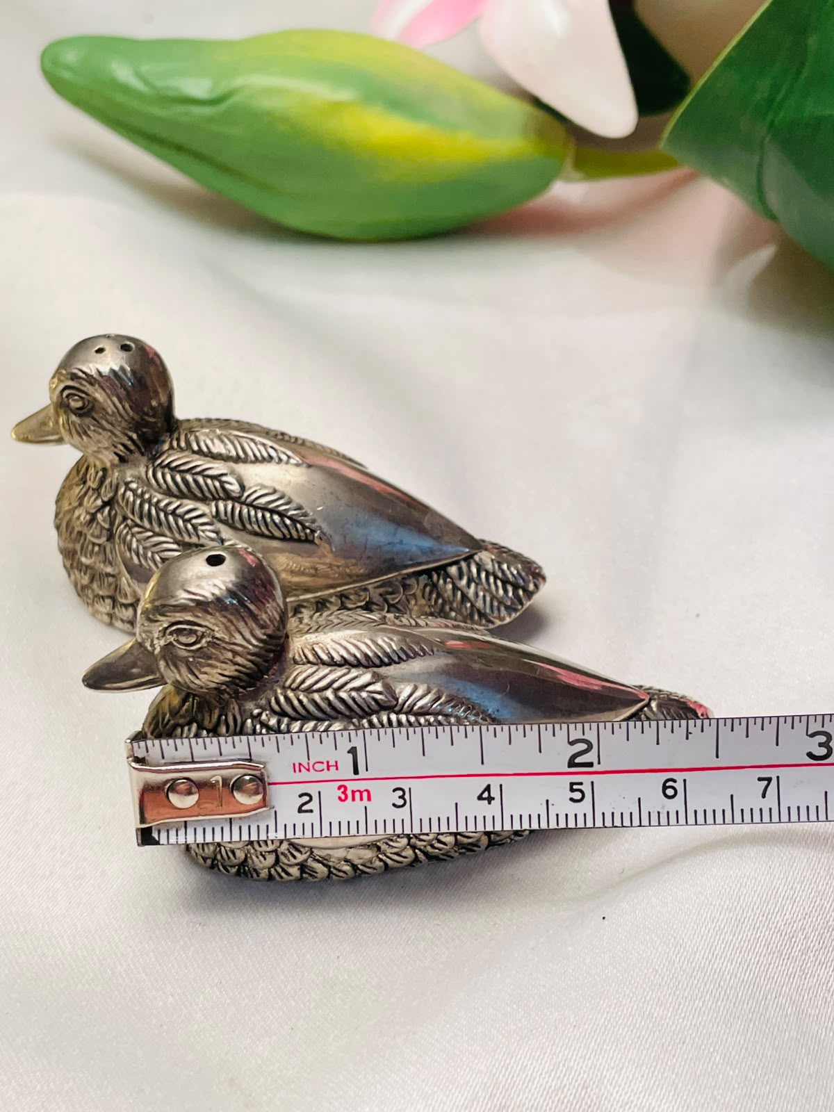 2-Piece 2.5" Silver Duck Salt & Pepper Shakers