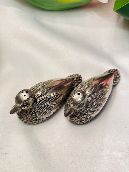 2-Piece 2.5" Silver Duck Salt & Pepper Shakers