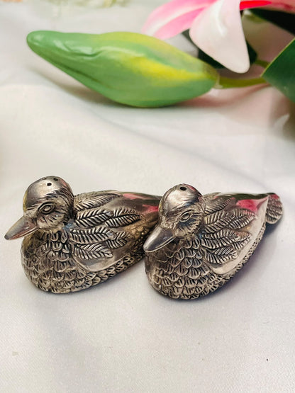 2-Piece 2.5" Silver Duck Salt & Pepper Shakers