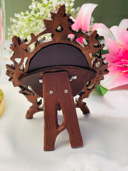6.5" Oval Floral & Ivy Decorative Photo Frame