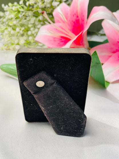 3.5" Silver  Floral Photo Frame