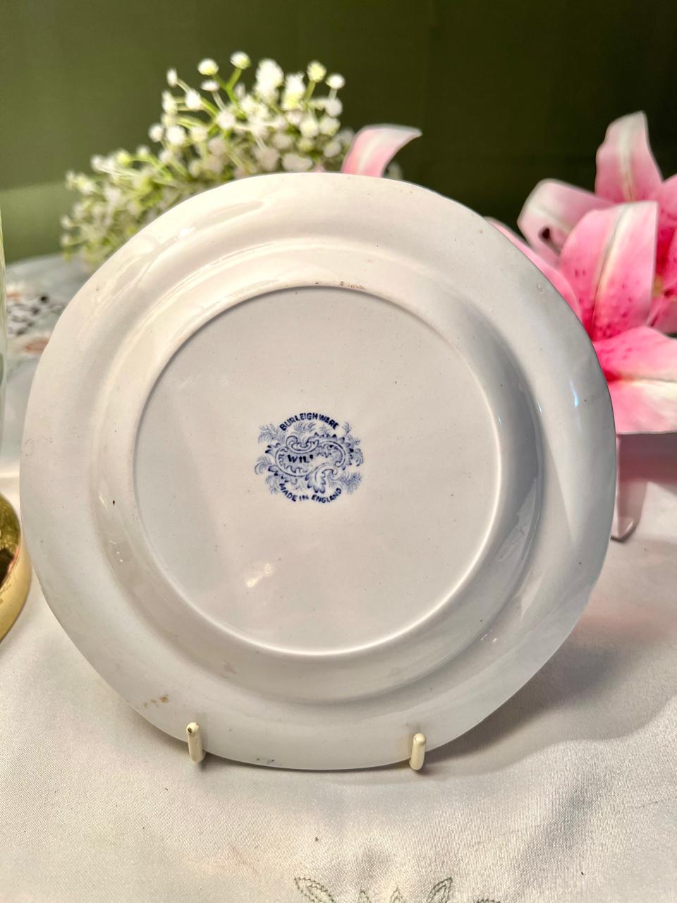 Vintage Burleigh Ware Blue & White Willow Plate – 7 Inch
