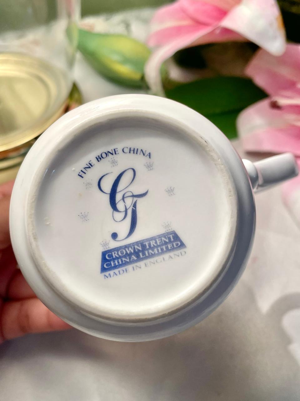 Blue Pottery Crown Trent Fine Bone China Blue & White
