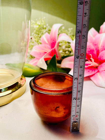 Amber Crystal Jar Scented Candle – Approx. 3 Inch