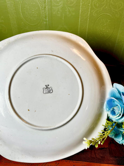 Vintage C.W.S. Windsor China Floral Square Serving Plate Approx. 8.5 Inch