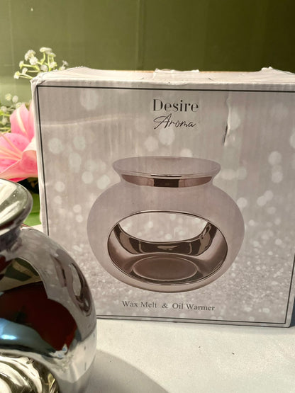 Silver-Tone Aroma Oil Warmer – Approx. 13 cm