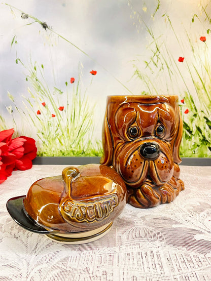 Vintage Dog Biscuit Jar Made in England