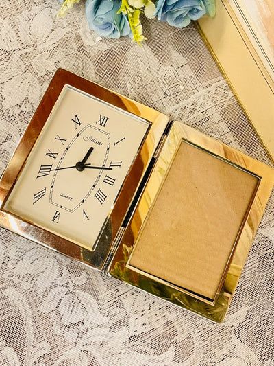 Vintage Sliver Clock with Photo Frame – Juliana Quartz