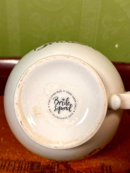 Bride Squad “Bridesmaid” Fine China Oversized Mug – 4.5"