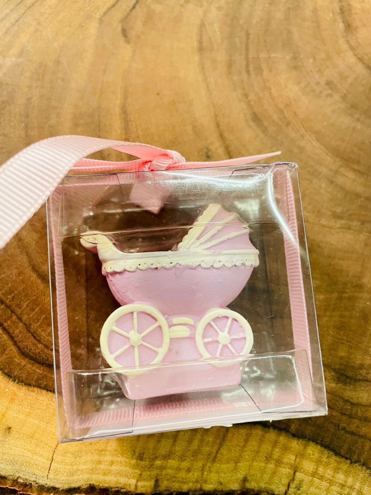 Pink Pram Candle Gift Box Baby Shower Decor