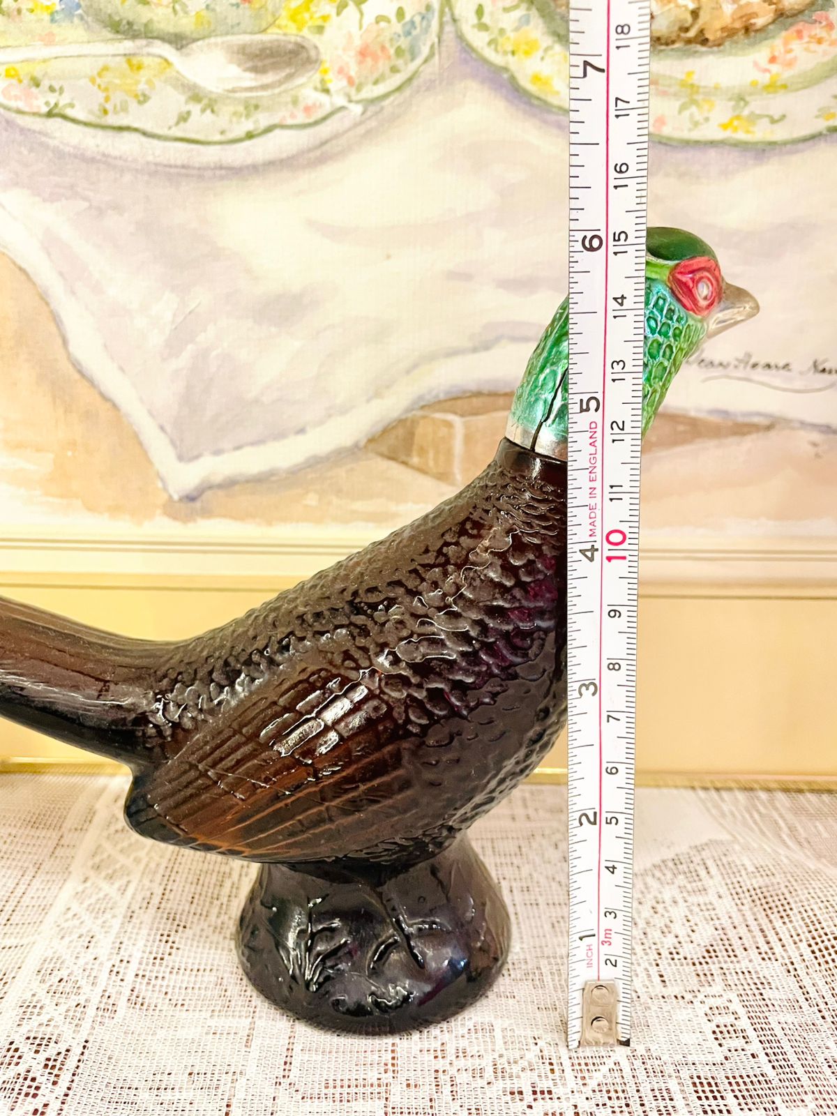 Vintage Avon Pheasant After Shave Lotion Bottle - Unique Ceramic Pheasant Figurine