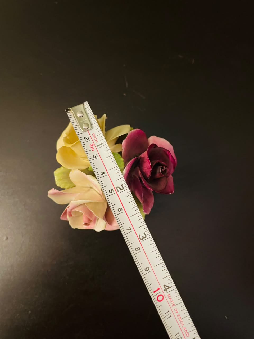 Jon Anton English Bone China Rose Posy Ornament 3 Inch