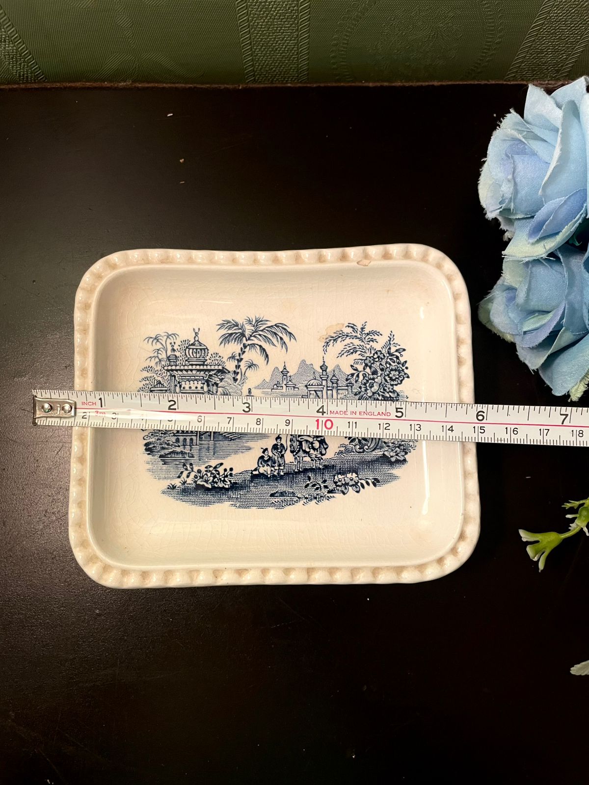 La Cartuja Sevilla Ceramic Chinoiserie Tray 6 Inch