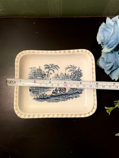 La Cartuja Sevilla Ceramic Chinoiserie Tray 6 Inch