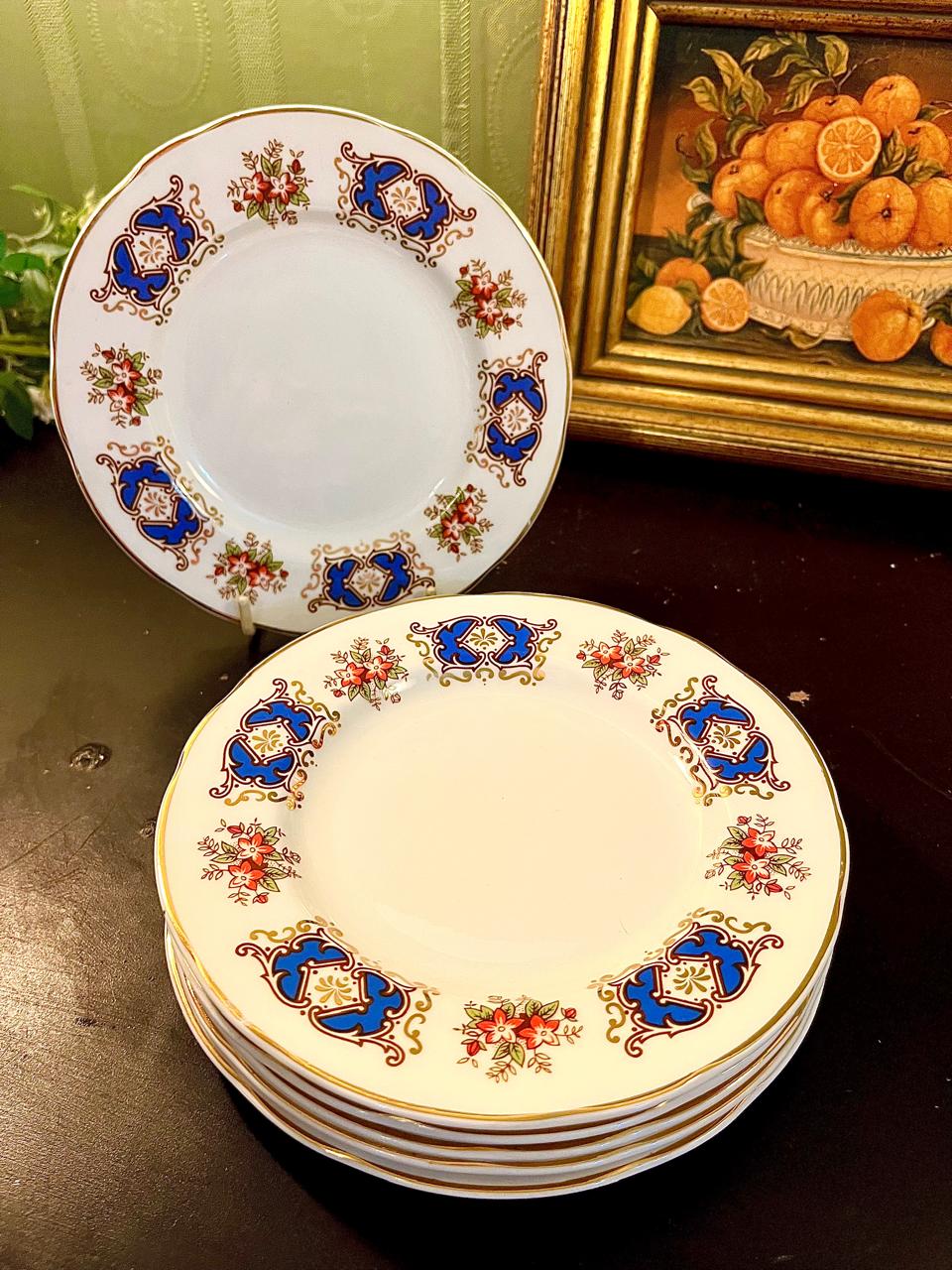 Fenton Bone China Dessert Plates Set of 6 – 6.5 Inch England