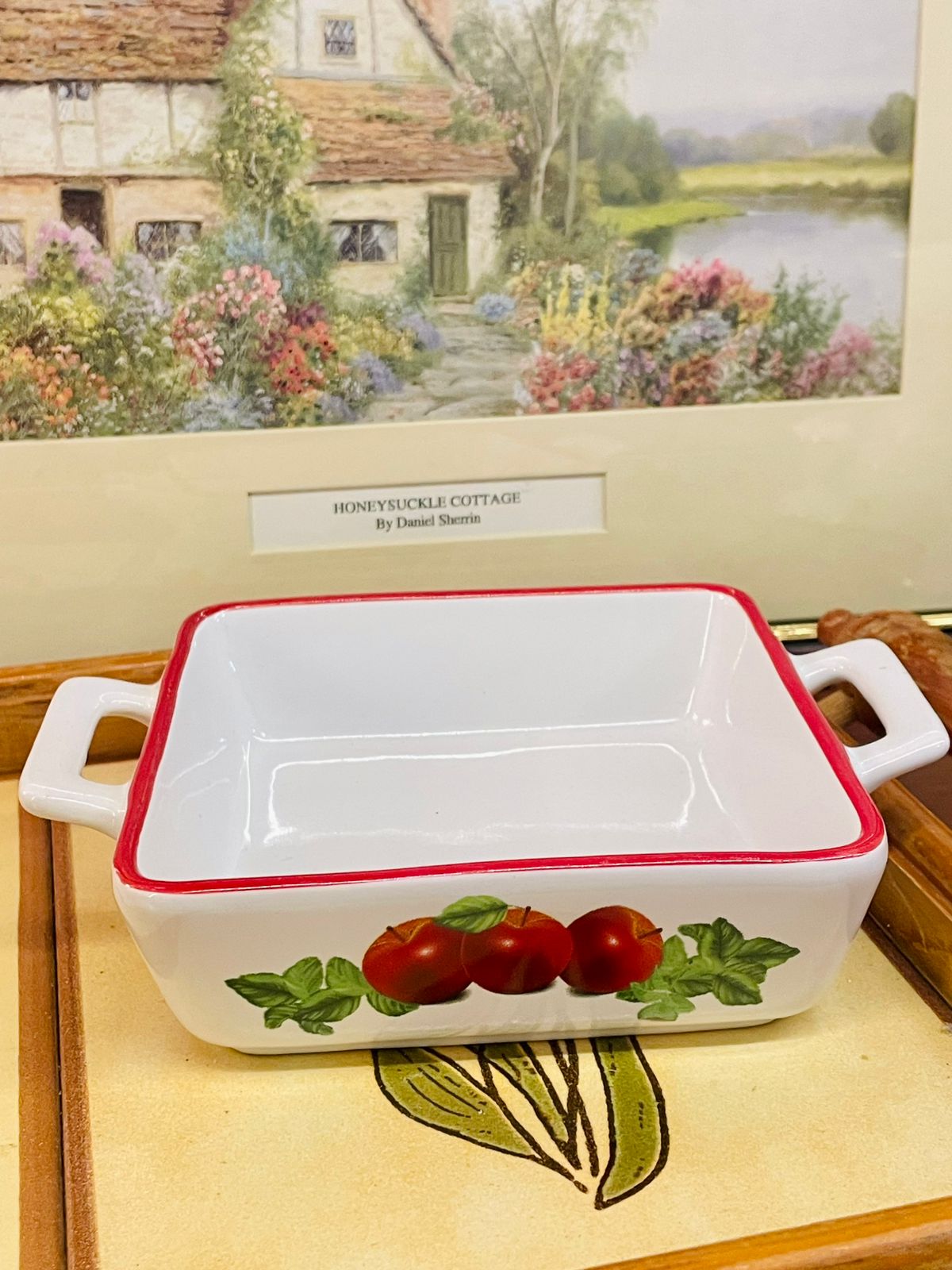 Set of  Ceramic Serving Dishes with Handles – Oval & Square - Oven Safe