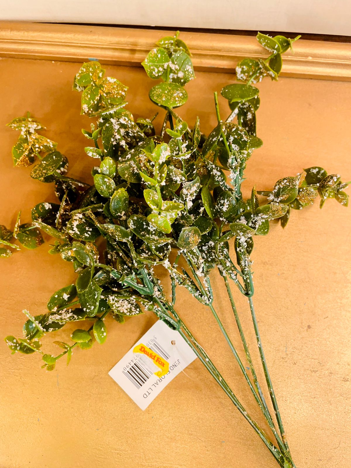 Frosted Artificial Eucalyptus Greenery Spray 15"