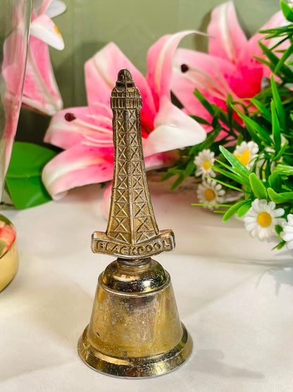 Blackpool Tower Brass-Tone Souvenir Bell – 12 cm