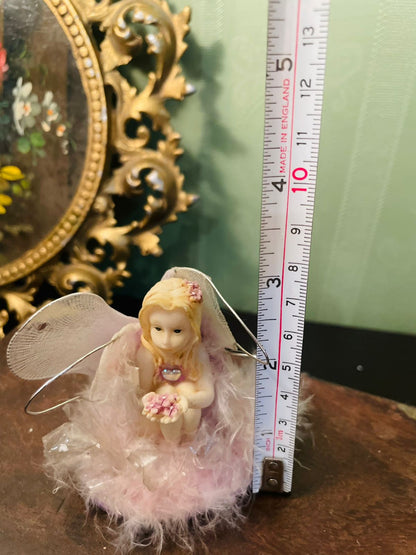 Vintage Fairy Figurine 3 Inch Pink Angel Collectible