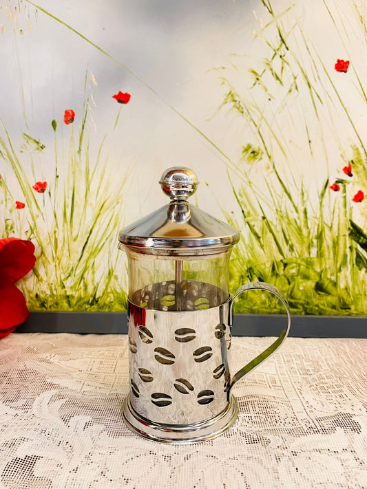Silver Metal French Press Coffee Maker Cafetiere