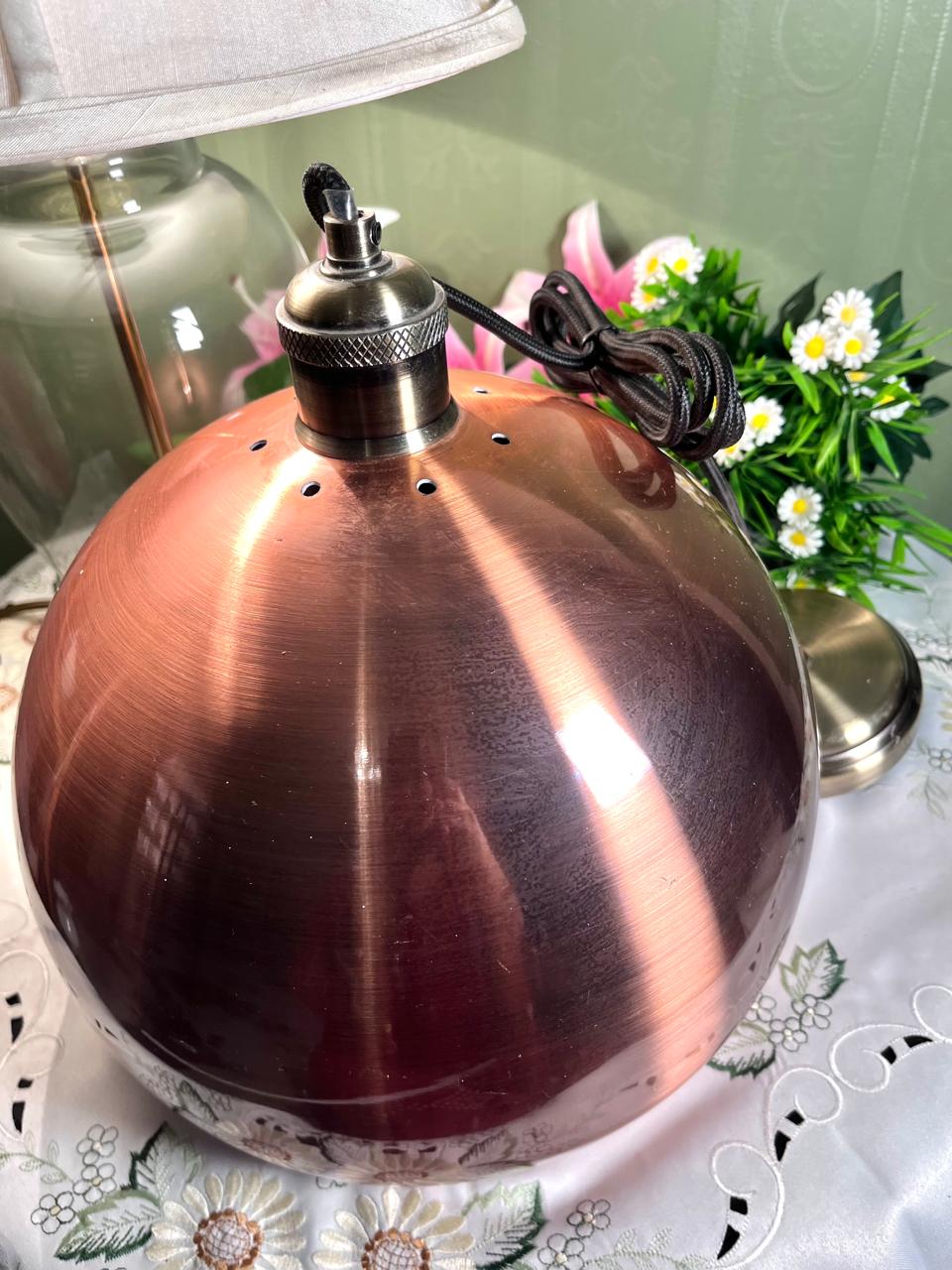 Copper-Tone Globe Table Lamp E27 – 26 cm